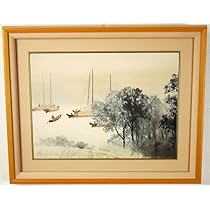 Amazon.co.jp: 川合玉堂『江畔夏夕』陶板画版上サイン監修シール